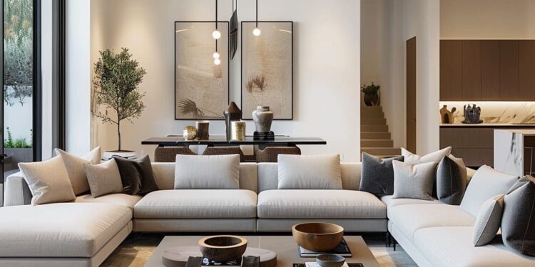 The style principles create a harmonious living room ambiance | Idee ...