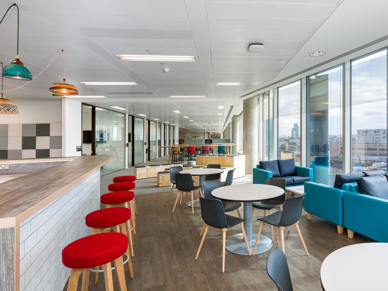 Custom Acoustic Cloud Ceilings for Noise Reduction in Office